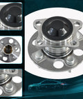 Heavy Duty Rear Wheel Hub Bearing Assembly With 4 Lug Non Abs Hardware Built Tough For A No Sweat Swap, top view of assembly.