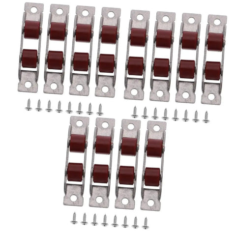 12 Pack Rock Solid Sliding Door And Window Sash Pulleys Featuring Double Wheel Rollers Easy Install Replacement Hardware for smooth gliding.