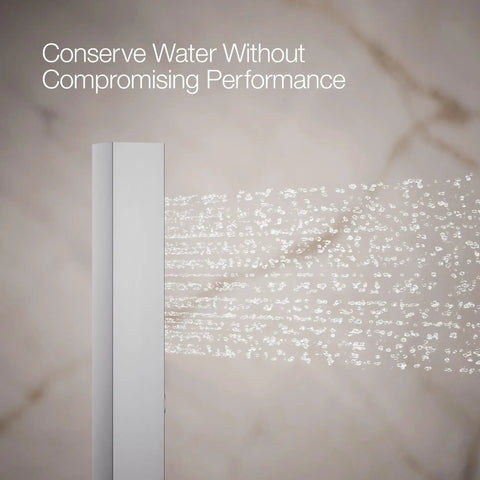 Shift Square Two Function Handshower With 1.75 GPM Flow Polished Chrome Finish spraying water