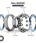 20 Sick Grade 6700 Zz Miniature Ball Bearings Crafted From Solid Chrome Steel with double metal shields and components displayed.