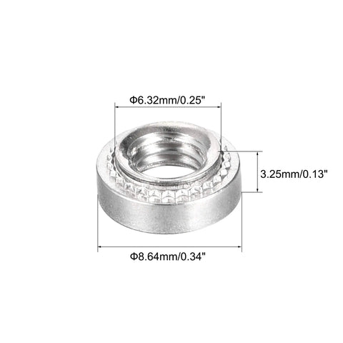 Top Shelf Stainless Steel Rivet Nuts With Round Head Perfect For Thin Sheet Metal Jobs Bang For Your Buck Size Ten Thirty Two Thread Mounting Hardware dimensions and design