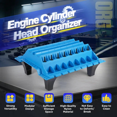 Pro Grade Engine Part Organizer Nylon Tray for Valves and Engine Parts Keeps Valve Springs Crankshafts Camshafts Cylinder Head Screws