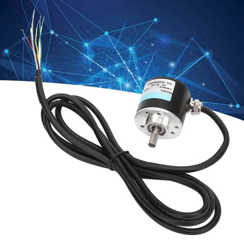 Solid Shaft Encoder Built For Three Phase Motion Control Systems 30KHz 1000B 1024B Pulses DC 5 24V 3000 6000 RPM 6mm Shaft ABZ Compatible High Performance Industrial Encoder with cable and wire leads