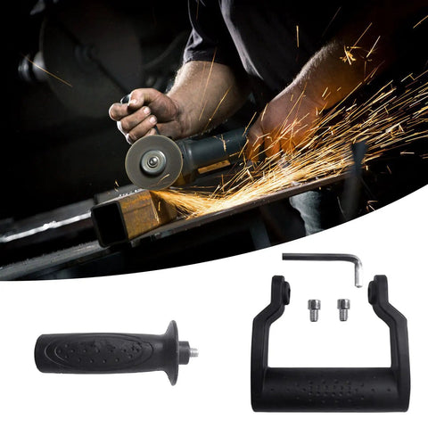 Heavy Duty Secondary Side Handle For Angle Grinders Featuring Dead Tough Build And Hella Solid Non Slip Grip With Shock Absorbing Design