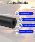 Heavy Duty Eight Piece Rubber Spacers Rig Ready Anti Vibration Pads For Auto And Marine Rigs thick black rubber washer close-up.