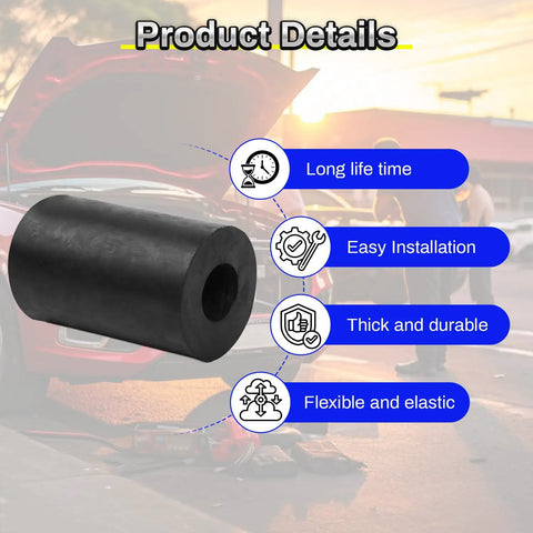 Heavy Duty Eight Piece Rubber Spacers Rig Ready Anti Vibration Pads For Auto And Marine Rigs thick black rubber washer close-up.