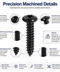 Premium M2 M3 M4 Phillips Pan Head Self Tapping Screws Tough As Nails Carbon Steel details on thread strength and sharp self-tapping point.