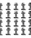 M8 Hammer Head Solar Screws Built From Top Shelf 304 Stainless Steel For Rock Solid Panel Mounting And Heavy Duty Rack Fastening With All Season Rust Resistant Performance And Clean Burr Free Grip grouped in rows.