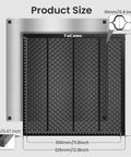 Steel Honeycomb Laser Bed 300x300mm 12x12in With Magnet Hold-Down For Laser Engraver And Cutter Built To Last 325x325x12mm Frame