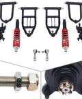 Front Suspension Swing Arm Kit For Electric ATV Quad Go Kart Parts Upper and Lower Control Arms with Steering Knuckle and Hub