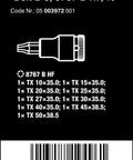 Details of Belt B 3 TORX Bit Socket Set With Holding Function For Screws And Bolts, 3/8 Inch Drive, 9-Piece On A Rugged Textile Belt