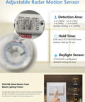 Motion Sensor Ceiling Light Flush Mount 11.8 Inch 18W LED Fixture With Auto On Off Daylight Sensor specifications details.