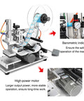 Adjustable Semi Automatic Flat Surface Plane Labeling Machine For Bottles And Boxes Smooth Automatic Applicator, showcasing the high-power motor and barometric indicator.