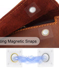 48 Pieces Hidden Magnetic Snap Closures With A Knockout Grip And Slick Invisible Seam Easy Sew On Magnet Buttons For Purses Clothing And Stress Free Diy Fashion Fixes, showing strong magnetic snaps on a brown fabric.