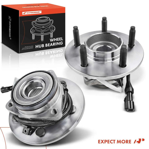 2 Pack Front Wheel Bearing And Hub Assembly For Ford F-150 2000 To 2004 With Abs 5 Lug heavy-duty roller units with ABS.
