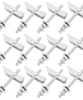Heavy Duty Toggle Bolts With Wing Nuts 12 Piece Drywall Anchor Kit For Hanging Frames And Shelves On Drywall And Brick Walls