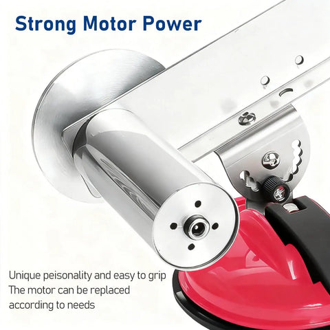 Kickin 65Mm Stroke Electric Telescopic Linear Actuator With Variable Speed Reciprocating DC Motor Kit showing strong motor power and suction cup mount.
