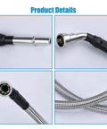 Tough as Nails Stainless Steel Braided Fuel Line Quick Fix Kit Replaces 819-875 Qff0004ss flexible line close-up view.