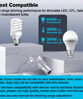 3 Pack White Slide Dimmer Light Switch Single Pole Or 3 Way Layout Smooth As Butter Compatible With LED CFL and Incandescent Bulbs Easy Peasy Installation For Your House Wiring No Sweat Upgrade with various light bulbs