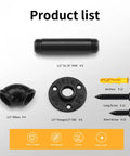 Half Inch Pipe Shelf Bracket Set Of 4 For Wall Mounted Floating Shelves Industrial Rustic Decor Heavy Duty Metal Brackets 4.5 By 4.5 Inches Sturdy Space Saver product list including pipes, elbows, and screws.