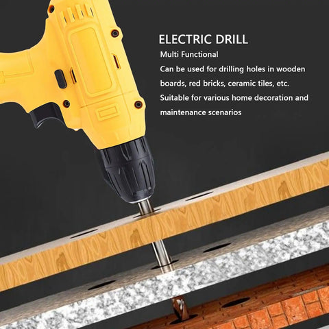 Lightweight Cordless Drill And Screwdriver Set Built For Real Deal Weekend Renos With Antislip Grip And Nitty Gritty Power drilling into wood.