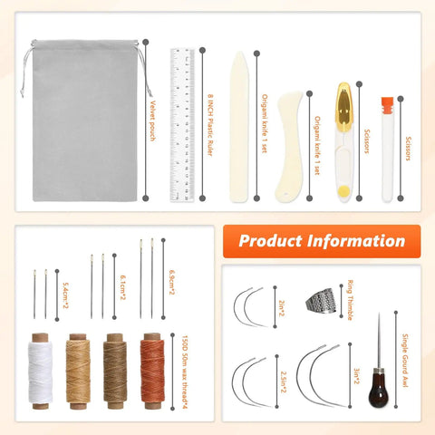 DIY Book Binding Press Kit With Bamboo Wood Construction, 11 By 7.9 Inch Book Press For Thin Books, Handy For DIY Repairs, Handmade Crafts, And Uniform Tight Pressure For Clean Bindings showcasing tools and materials in kit.