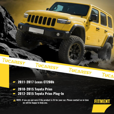 Yellow off-road vehicle featured on rocky terrain, indicating compatibility for 2011-2017 Lexus CT200h and 2010-2015 Toyota Prius.