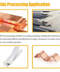 Copper and aluminum sheets showcasing the 4 In 1 Electric Hydraulic Busbar Cutter Bender Crimper Puncher Machine With Adjustable Valve AC110V