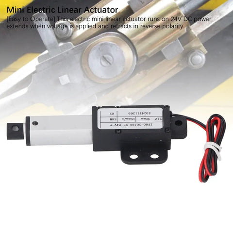 Compact 24V Linear Actuator With Splash Proof Housing And Zero Drama Wiring For Custom Builds Smooth One Point Two Inch Stroke.