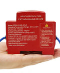 Smooth Auto Trigger Fire Extinguisher Zero Drama Snap On Mount With Din Rail Design and Heat Driven Aerosol Shield visible in hand.