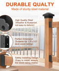 Must Have Heavy Duty Steel Deck Railing Bracket Kit, 24 Pack Connectors For 2x4 Wood Posts, Includes 195 Coated Screws And Drill Bit