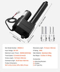 Image of 12V Beefy Linear Actuator 7.87 Inch Stroke With 2023 Pounds Thrust Built Like A Tank Featuring IP65 Waterproof Housing and brackets.