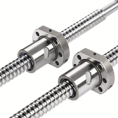 Pro Tier C7 SfU4010 Heavy Duty Precision Ground Linear Motion Cnc Ball Screw With Anti Backlash Nut showing 40Mm diameter and smooth threading.