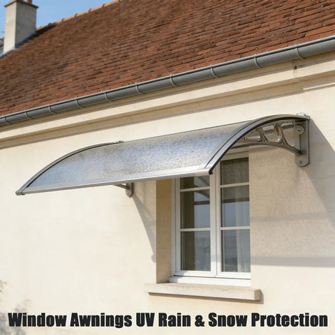 Hella Tough Outdoor Ev Charger Cover Weatherproof Electric Vehicle Wallbox Roof Shield Against Rain Snow And Uv Damage Keeps Your Gear Secure With Zero Sweat While Driving mounted above a window.