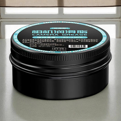 Heavy Duty Camera Lubricating Oil For Snag Free Shutter Repairs And Precision Lens Care Rust Resistant Formula in a compact tub.