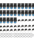 25 Pcs Key Selector Switch Self Locking Silver Metal 2 Positions Machine Tools With Keys And Seal Ring Durable Build Performance Industrial Grade Equipment Big Time Pros Need Zero Headaches Fast Easy Install No Brainer Deal, 16mm