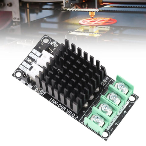 Heavy Duty 3D Printer Heating Controller Mosfet Module with aluminum heat sink for managing heat bed and extruder.