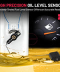 High precision oil level sensor for fuel management, features robust design and accurate readings.
