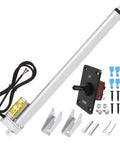 Rock Solid 18 Inch 12V Linear Actuator Handling 220 Lbs Of Push Pull Workload With Slick Rapid Cycling And Reverse Polarity Cutout fabric with motor and mounting kit.