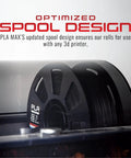 Straight Up Orange PLA 3D Printer Filament 1.75 Millimeter Diameter One Kilogram Spool in optimized black spool design.