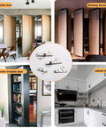 Heavy Duty 2 Pack Offset Pivot Hinges Delivers Slick 360 Degree Swing Motion For Revolving Doors shown on different door styles.