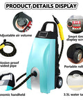 High-Pressure 3000W Steam Cleaner With Ozone Function For Deep Cleaning Heavy Kitchen Grease And Stubborn Dirt features adjustable air volume and ergonomic handle.