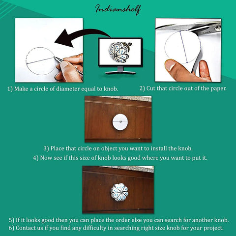 Instructions for installing Set Of 100 Ceramic White Star Drawer Knobs For Kitchen Cabinets And Dressers Offering Reliable Rust Proof Coating.