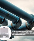 Aluminum Pop Rivets Kit 140-Piece Open End Rounded Head Blind Rivets in use on blue pipes