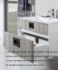 Recessed Zinc Alloy Pull Handle for Cabinets and Containers Black Flush Mount Door Handle on bathroom cabinet drawer