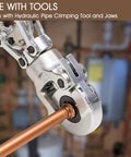 Hydraulic tool pressing 12 Pack Copper Press Fittings Three Quarter Inch By Three Quarter Inch 90 Degree Elbow Zero Lead Copper Coupling