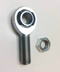 Thick Walled Male Right Hand Thread Heim Joint With Matching Jam Nut And Self Lube Liner Heavy Duty Chromoly Rod End with nut.