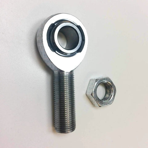 Thick Walled Male Right Hand Thread Heim Joint With Matching Jam Nut And Self Lube Liner Heavy Duty Chromoly Rod End with nut.