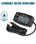 Digital Tach Hour Meter And Engine Temperature Gauge With RPM And Temperature Alerts Backlit Display for water resistance IP65