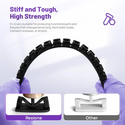 Next Level ABS Like 3D Printer Resin In Jet Black For High Precision Engineering Prints shown as a sturdy black sample part.